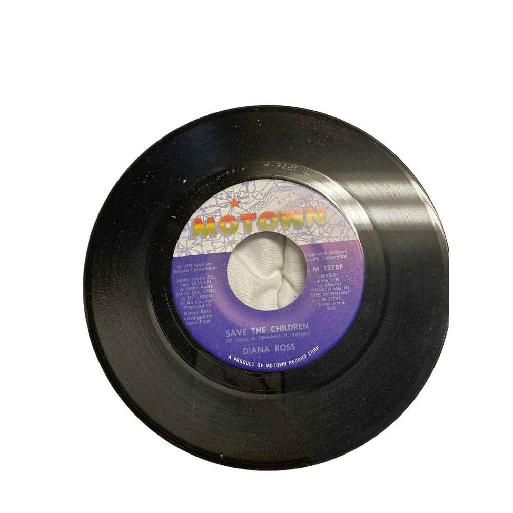 Vintage 7” vinyl record 45 RPM Motown Diana Ross last time i saw him save the ch